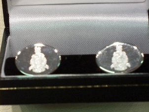 Royal Marines Sterling Silver cufflinks - Click Image to Close